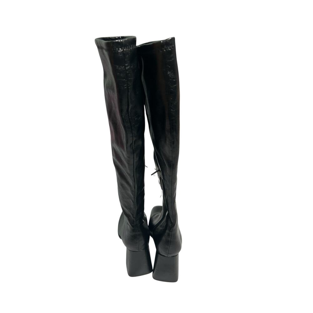 Steve Madden Sz 8.5 M Livah Women's Boots Knee High Square Toe Black Block Heel - Picture 5 of 11